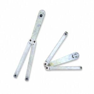 Transparentes Butterfly-Messer, ungeschnittenes Trainingsmesser, Klappmesser, Schleudermesser, Kunststoff, Tintenfisch, Smiley, Joker