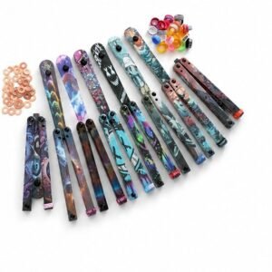 Butterfly Knife Jenny Fancy Kunststoffmesser Trainings-Klappmesser Squid