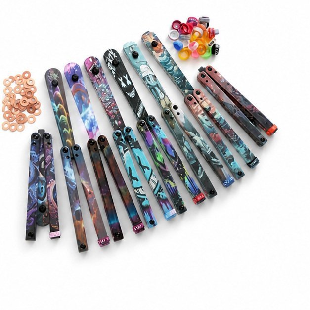 17689-main-white-clean.jpg Butterfly Knife Jenny Fancy Kunststoffmesser Trainings-Klappmesser Squid