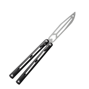 Butterfly-Messer-Trainer, CNC-Prozess, Hülsenstruktur, Butterfly-Messer, ausgefallener Anti-Rutsch-Griff, ungeschärft, zum Üben